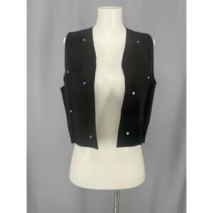 Vtg Henry Beguelin Suede Vest S Millefiori Beads Limted Edition Western Luxury